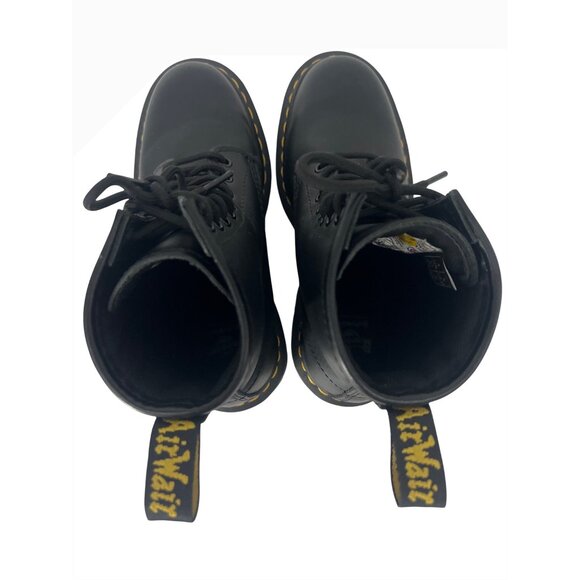 Dr. Martens Air Wair Black Leather Lace Up Ankle Combat Cushioned Boots US 6 New - Picture 5 of 10